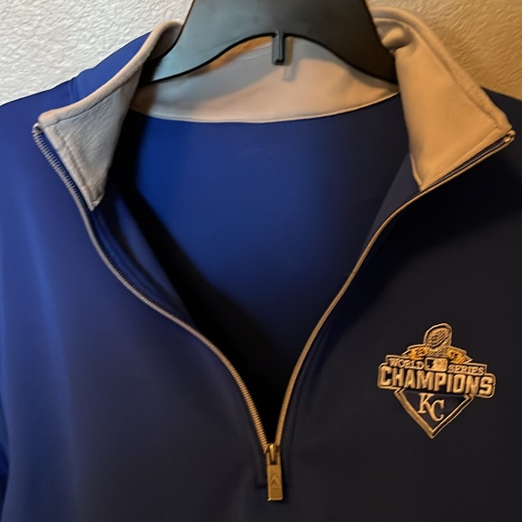 Antigua kansas city Royals Blue Quarter-Zip Sweater - Picture 5 of 9